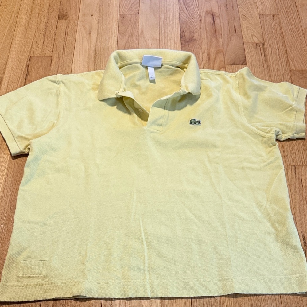Lacoste Yellow Classic Fit Heavy Cotton Pique Polo Sz XL